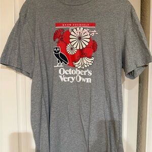 OVO “Know Yourself” Gray Graphic T-Shirt